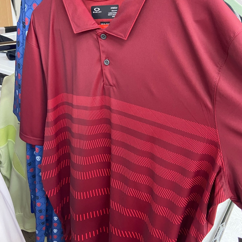 Oakley Men's Burgundy Polo Shirt